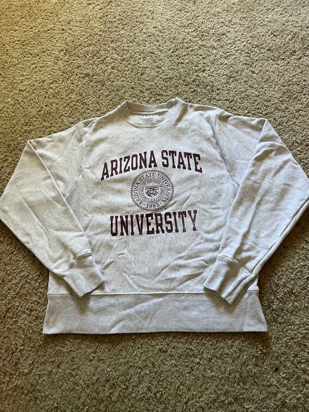 Champion Reverse Weave Arizona State University Crewneck Sweatshirt Gray S